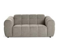 Ray - canapé droit 2 places en tissu texturé - Gris Gris G