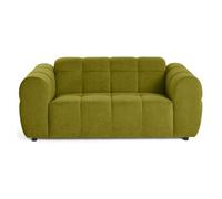 Ray - canapé droit 2 places en tissu texturé - Vert