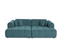 Lisa design Canapé droit 4 places Ray - Bleu gris