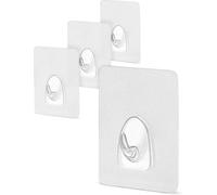 Rayakt Lot de 4 crochets adhésifs transparents sans perçage - Pour salle de bain, cuisine, porte et fenêtre - Réutilisables jusqu'à 5 kg