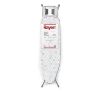 Rayen 6133.01 Table de Repassage, Acier Inoxydable, Structure Gris et Housse Blanca-círculos, 113 x 34 x 5.5 cm - 6133.01