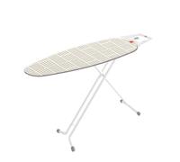 Rayen 6137.02 Ironing Board | Hauteur réglable | Rubber Anti-Slip | Métal élargi | Blanc et Manches imprimées, 120 x 40 cm