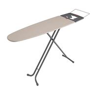 Rayen 6141.01 Table Gamme Premium | Planche avec Support pour Fer à Repasser et Porte-cintres, Métal, Gris/Beige, 120,5 x 41 cm