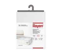 Rayen | Boîte de rangement pour vêtements et couvertures | Sac en tissu à fermeture à glissière pour vêtements, résille respirante, pliable et résistant | 55 x 65 x 20 cm | Blanc/Translucide