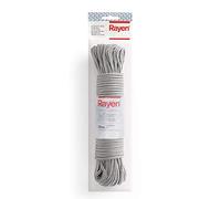 Rayen | Corde à Linge | Corde en Nylon | Usage Intérieur et Extérieur | Antidérapant | 20 m de Corde à Linge | Couleur Gris