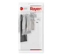 Rayen | Housse pour vêtements à ranger dans votre armoire | Pack de 3 housses transparentes de rangement pour vêtements | Protecteurs de vêtements anti-poussière | 65 x 150 cm | Transparent