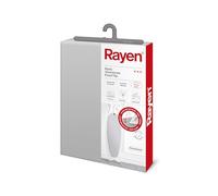 Rayen - Housse Table à Repasser Universelle - Housse de Repassage avec Ajustement EasyClip - 2 Couches : Mousse et Tissu 100 % Coton - Qualité Aluminium - Gamme Basic - Gris - Dimensions : 130x47 cm
