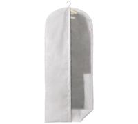 Rayen | Housse vêtement pour penderie | Housse de Costume sur Cintre avec Fermeture à glissière | Couvre-Robe résistant à la poussière, à l'humidité et aux Mites| 60 x 150 cm | Gris Clair/Translucide