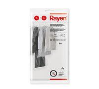 Rayen - Lot de 6 Housses Anti-Mites pour Vêtements, Sacs de Rangement, Transparentes et Parfum Lavande, Tailles S et L