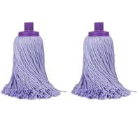 Rayen Mop en Microfibre avec Adaptateur Universel Lila 25 cm, Taille Totale 40 x 11 x 8 cm (Lot de 2)