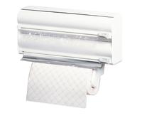 Rayen Distributeur triple rouleaux mural, 3 supports, coupe pour film et aluminium, blanc