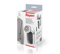 Rayen - Rasoir électrique anti-peluches - Piles incluses - Avec couvercle protecteur en acrylonitrile butadiène styrène, Blanc/Gris - Multifonctionnel - Dimensions : 13 x 6,8 x 5,8 cm