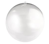 Rayer Boule en plastique 14cm ø divisible en 2 pcs av trou 15mm cristal, 3946137