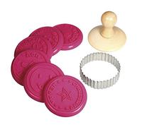Rayher 28858000 Kit de Tampons pour Biscuits Boîte DE 8 Pièces Rondes 7 cm àž, Rose