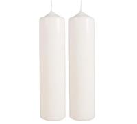 Rayher 3119296 Bougie-Pilier en Cire à Décorer, p Baptême, Noël, 25 x 6 cm ø, Crème (Lot de 2)