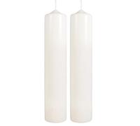 Rayher 3140396 Bougie cylindrique, bougie de 6 cm de diamètre et 30 cm de longueur pour décorer le lieu de vos cérémonies religieuses, anniversaire, noà«l & Cie, crème (Lot de 2)