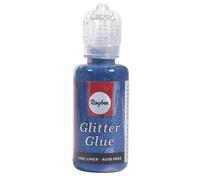 Rayher 33840383 Glitter Glue Métallique, Bouteille DE 20 ML, Bleu Saphir