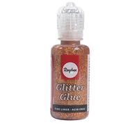 Rayher 33840640 de Glue de Paillettes, Bouteille 20 ML, Brill. cuivre Métallique