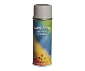 Rayher 34145560 Spray/Aérosol peinture acrylique, gris clair, mat, 200 ml, base aqueuse, surfaces multiples, décoration et rénovation d’objets