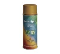 Rayher 34145620 Spray peinture acrylique, or, brillant, 200 ml, base aqueuse, surfaces multiples, décoration et rénovation d’objets
