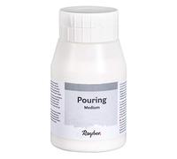 Rayher 38350000 Pouring Medium, 1 bouteille de 500ml, medium de lissage pour technique Pouring, fluidifiant pour peinture acrylique, art abstrait et créatif, effets marbrés, Blanc