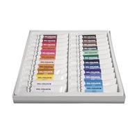 Rayher 38919000 Set peinture à l’huile, 24 couleurs, en tubes de 12 ml, pour artistes professionnels et débutants, domaine professionnel et de loisir, carton, cartonnage, toile