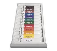 Rayher 38925000 Set d'artiste acrylique couleurs 12 couleurs 2.6 x 1 05 x 0.21 cm