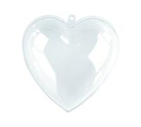 Rayher 3913937 Lot de 2 cœurs en Plastique Cristal 6 cm