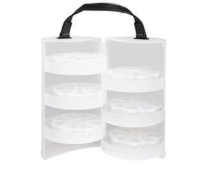 Rayher 39499000 boite de rangement ronde, avec poignées, plastique transparent, 23 cm