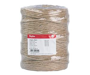 Rayher 4200531 Ficelle de Jute, 6 Plis, env. 3-6 mm ø, Bobine de 120 m, Couleur Naturelle, Cordon de Jute, Ficelle, Cordon de Serrage, Cordon Décoratif, Cordon de jute