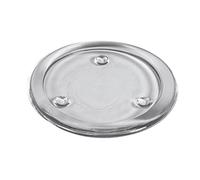 Rayher 46270000 dessous de verres av bordure & 3 pieds, 10cm ø verre transparent