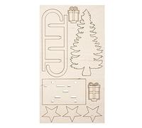 RAYHER 46318000 kit bois "Winterdream", miniatures en bois FSC 100%, marron
