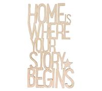 Rayher 46421505 Ecrit. bois "Home ..story begins"FSC100%
