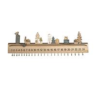 Rayher 46556000 Calendrier de l’Avent, bois MDF, mural, 1 pce, 40X3,5X12cm, à garnir avec des petits sacs, des cartes, réutilisable, période de l’Avent, Noëlalender