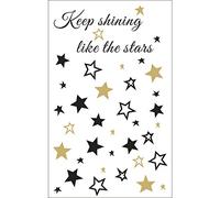 Rayher 60959000 Motifs autocollants déco "Stars", noir/or