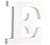 Rayher 62656000 lettre en bois MDF "E", p. décoration, 11cm épaisseur 2cm, blanc