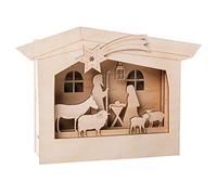 Rayher Crèche de Noël en bois - Naturel