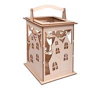 Rayher 62895505 Lanterne b. Chauve-so. a.poi.,FSCMixCred, nature, 15,3x15,3x26,5cm,15 parties, boîte 1kit