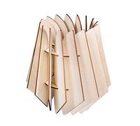 Rayher 62899505 Lampe à lamelles en bois Oslo, FSCMixCre, nature, 18,5x18,5x20cm, 18pces, boîte 1kit