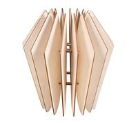 Rayher 62900505 Lampe lamell.bois Kopenhagen,FSCMixCred, nature, 22x22x23,5cm, 20pces, boîte 1kit