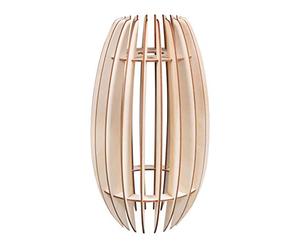 Rayher 62901505 Lampe à lamelles bois Helsinki, FSCMixCr, nature, 20x20x35cm, 22pces, boîte 1kit