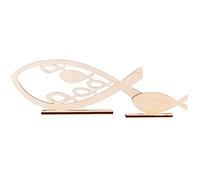 Rayher 62939505 Motifs en bois Poissons, FSCMixCred, nature, 20x8,3cm, 4-teilig, sct.-LS 1Set