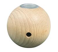 Rayher 63057505 Boule en bois brut Bougeoir décoratif, 7cm ø, 1 pce bte, nature, Naturel