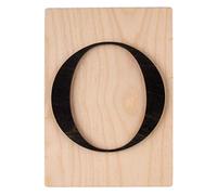 Rayher 63106576 Tuile en bois Lettre O, 1 pce., FSC Mixed Credit, noir, 10,5 x 14,8 cm, épaisseur 4 mm, effet 3D, décoration d’intérieur, arts créatifs