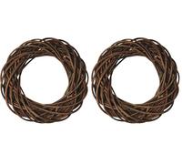 Rayher 65007000 Couronne en Osier Brut, Marron, Non écorcé, matériau Naturel, 1 PCE., 25 cm Ø, 6 cm d’épaisseur, décoration d’intérieur, Noël, pâques, Printemps, Automne (Lot de 2)