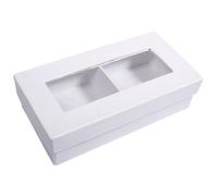 Rayher 67268102 Boîte cadeau papier mâché, FSC Rec 100%, blanc