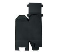 Rayher 67347576 boîtes pliantes Maison 6 pces, boîtes cadeaux en carton, noir