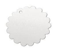 Rayher 68044000 Lot de 26 étiquettes Scallop FSC 100% 5,7 cm de diamètre Blanc