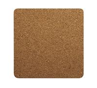 Rayher 69064000 de Liège Dessous de Pot carré 10 x 10 x 0,3 cm, sous Blister 4stück