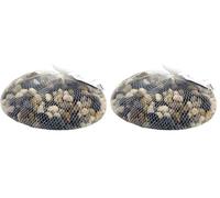 Rayher 8808104 galets de rivière, décoration florale&jardin, filet 1kg, marron m (Lot de 2)
